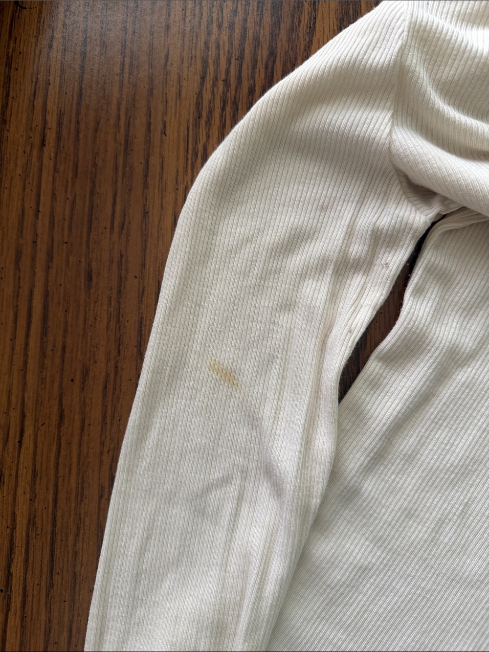 Cream color Ribbed Turtleneck - Picture 5 of 5